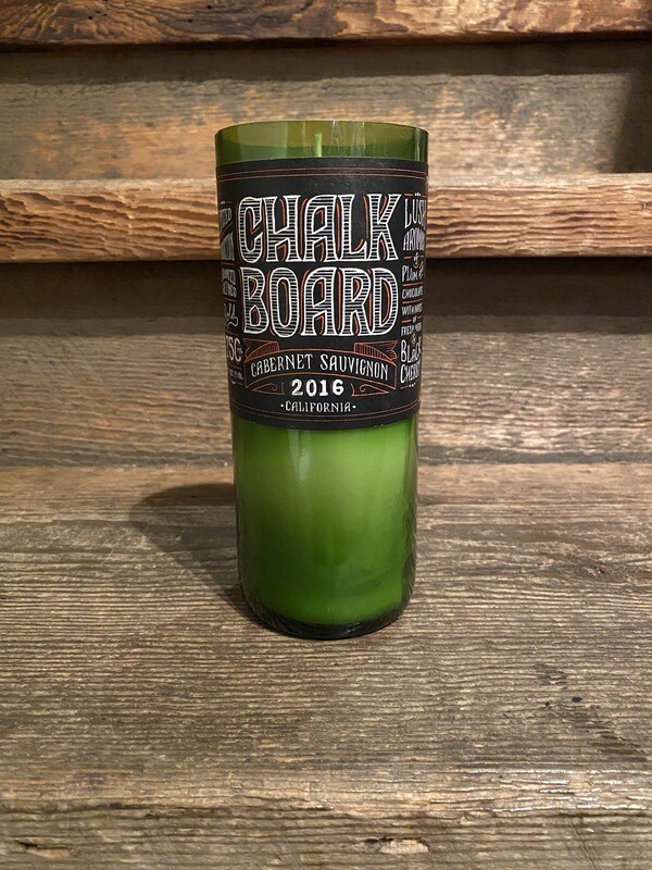 Chalkboard Recycled Bottle Candle