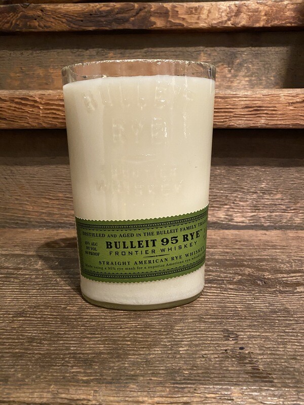 Bulleit 95 Rye Recycled Bottle Candle