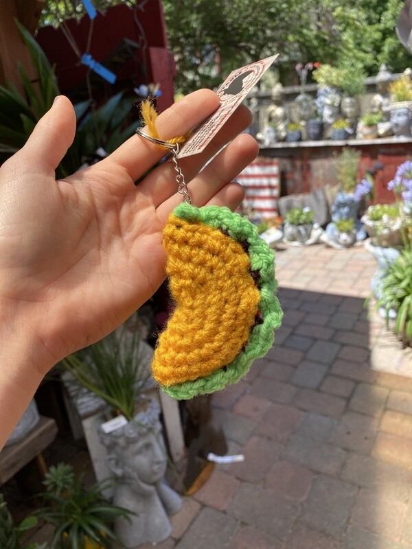 Crochet Taco Keychain