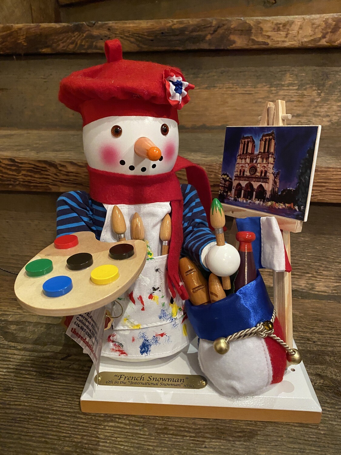 French Snowman Painter Nutcracker