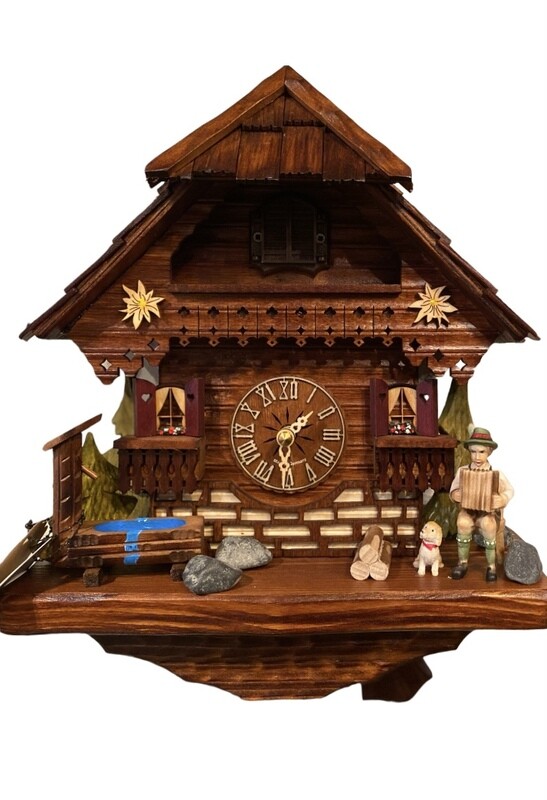Quartz Chalet Accordion Player Cuckoo Clock