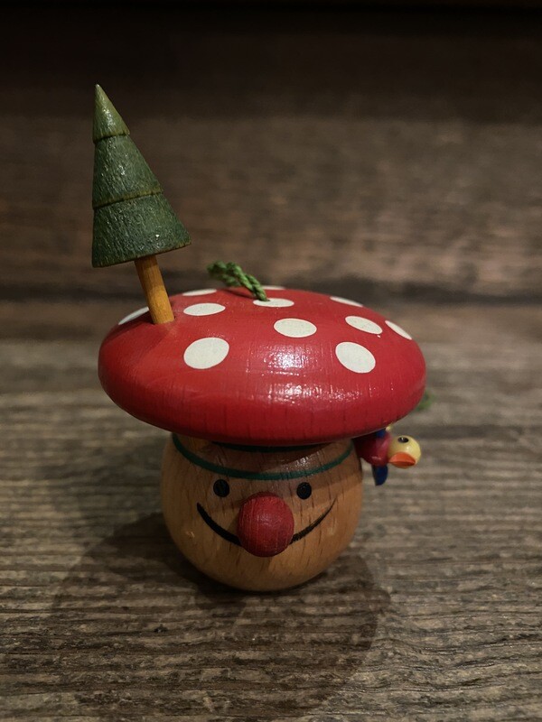Smiling Mushroom Ornament