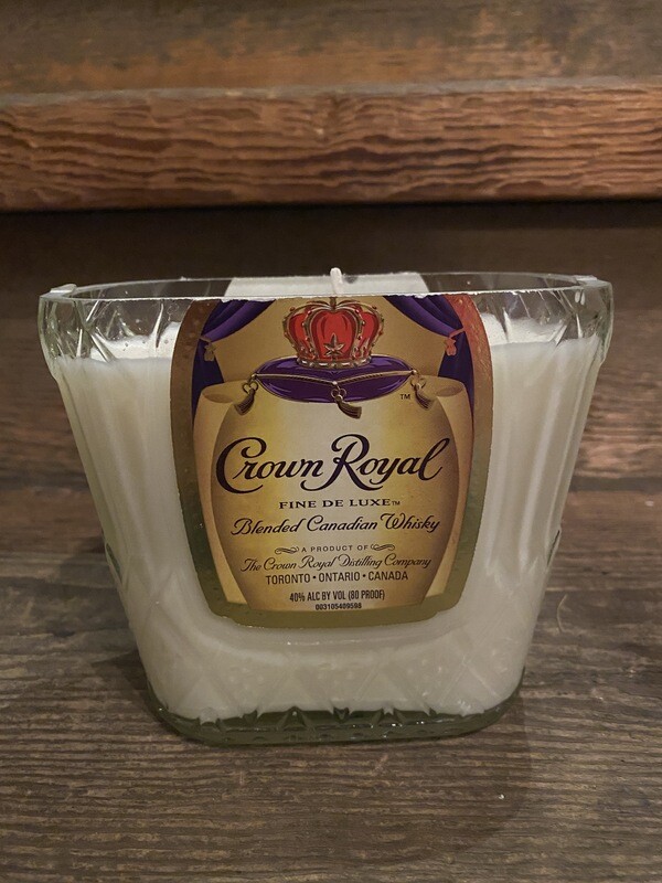 Crown Royal Recycled Bottle Candle