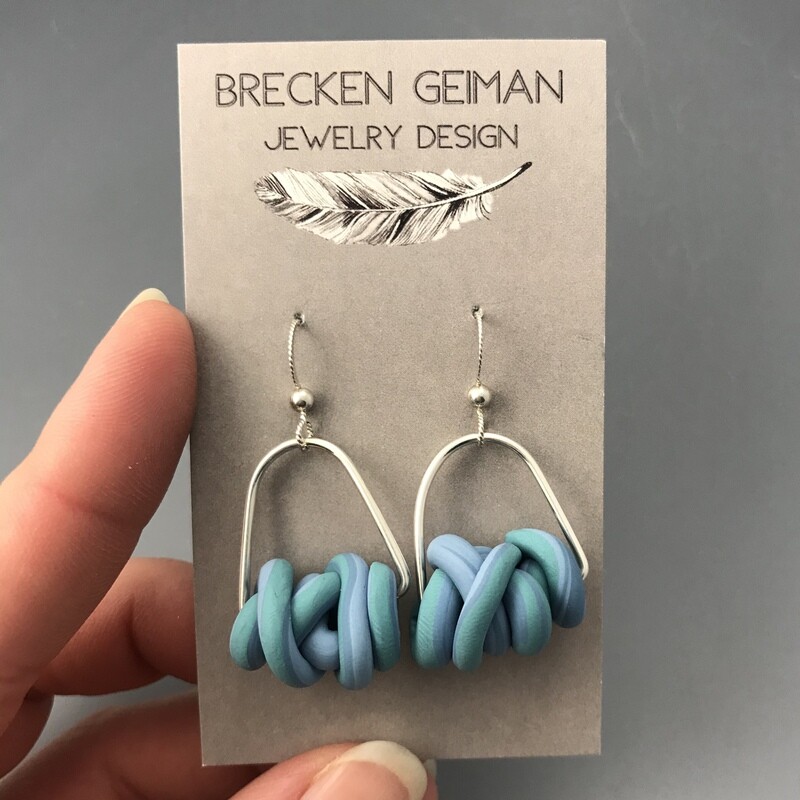 Faded Denim Rope Bead 
Abstract Birdcage