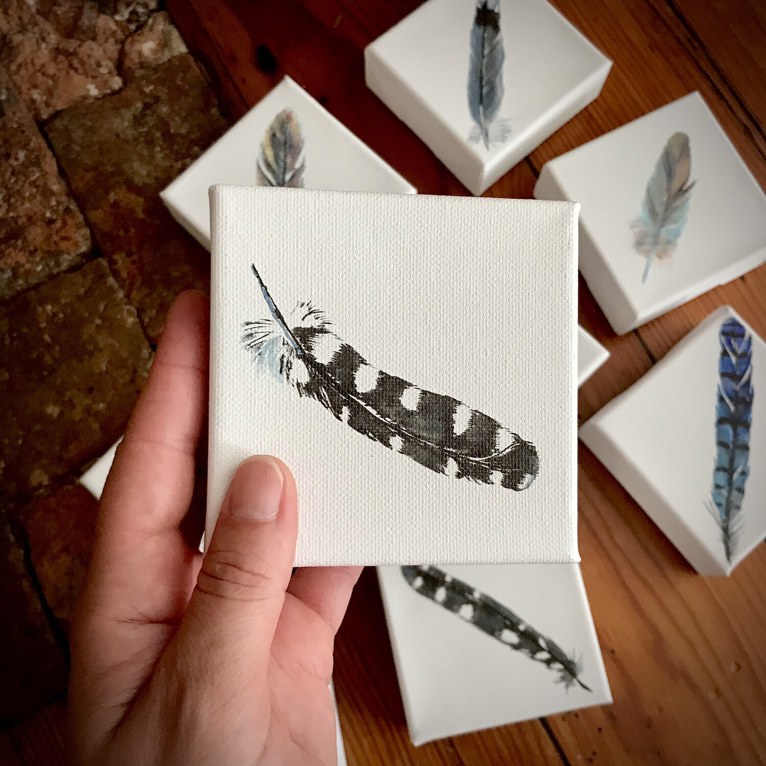Watercolor Woodpecker Feather #2 