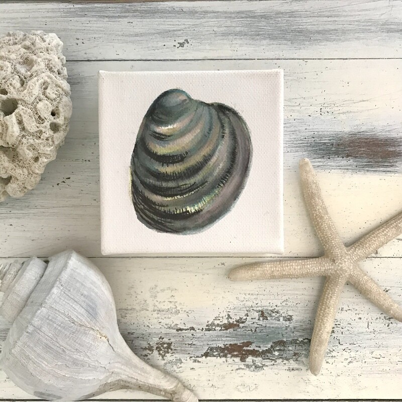 Watercolor Seaside Original (Clam shell)
(MADE TO ORDER)