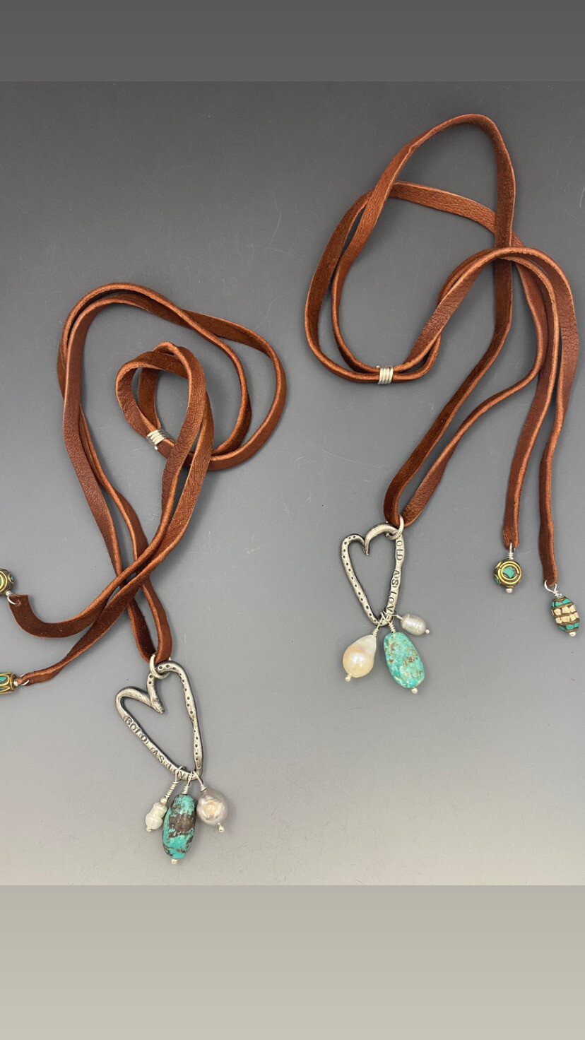 Bold As Love Freeform Heart Necklace