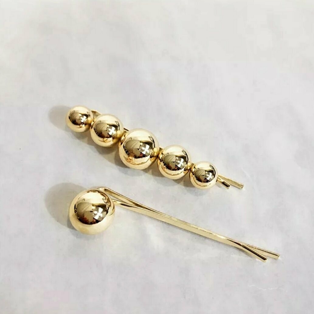 Gold Ball Bobbie Set