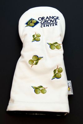 White Leather Golf Driver Headcover