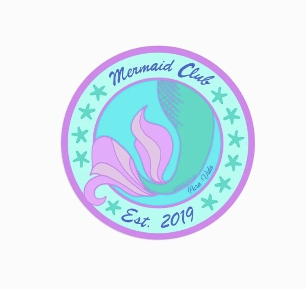 Pura Vida Sticker: Mermaid Club