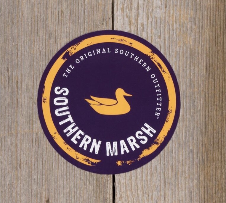 Southern Marsh Heritage Duck Sticker PURPLE/YELLOW
