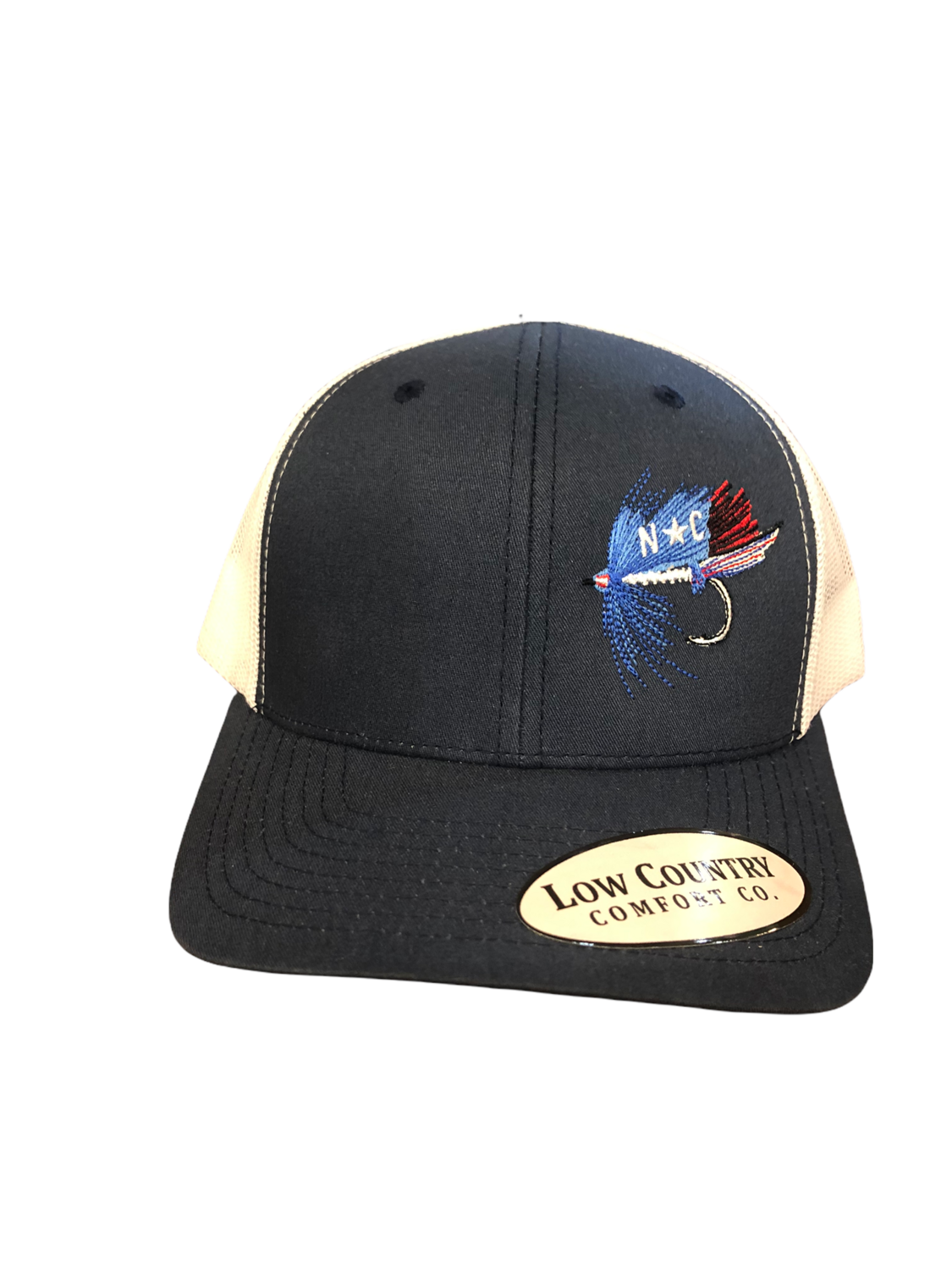 All Star Hats NC Americana Lure Trucker NAVY/WHITE