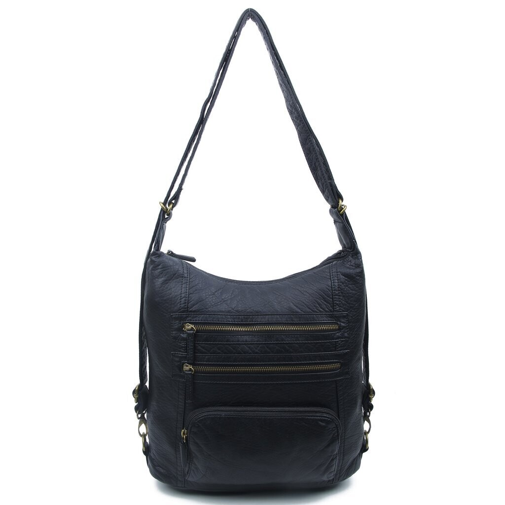 Ampere Lisa Crossbody Backpack: BLACK