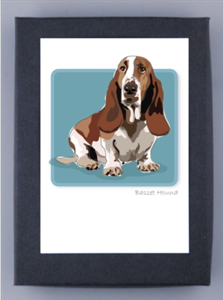 Paper Russells Dog Breed Notecards BASSET HOUND