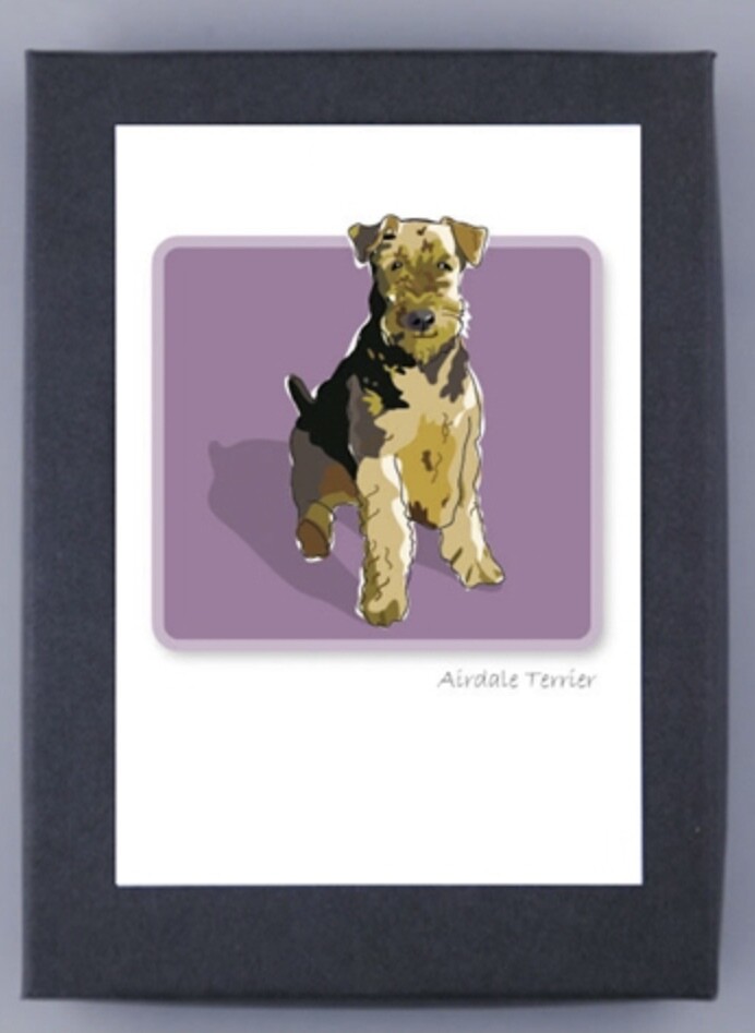 Paper Russells Dog Breed Notecards AIREDALE TERRIER