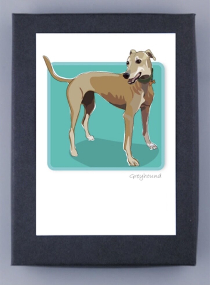 Paper Russells Dog Breed Notecards GREYHOUND