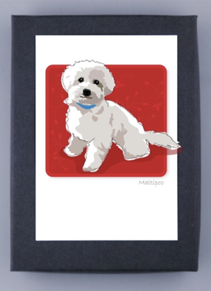 Paper Russells Dog Breed Notecards MALTIPOO