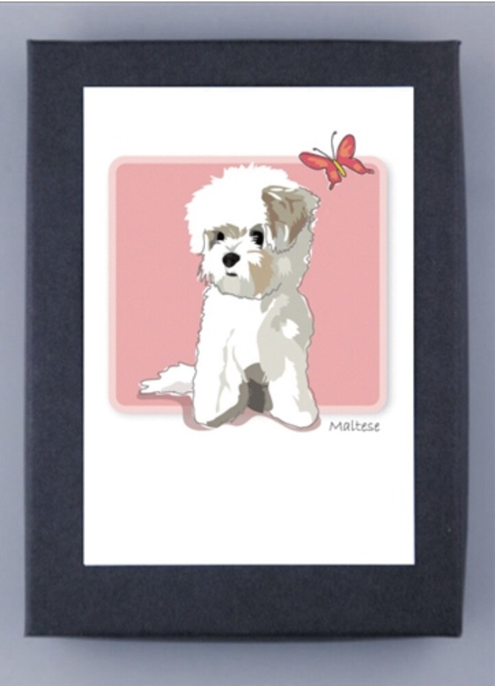 Paper Russells Dog Breed Notecards MALTESE