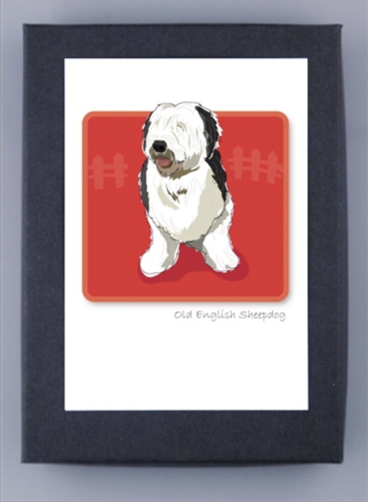 Paper Russells Dog Breed Notecards OLD ENGLISH SHEEPDOG