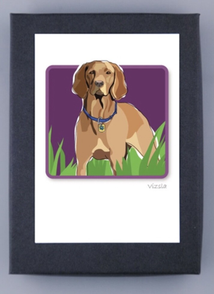 Paper Russells Dog Breed Notecards VIZSLA