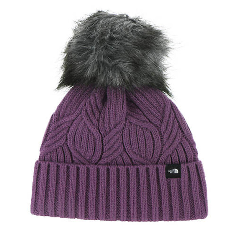 The North Face Youth Omega Fur Pom Beanie PIKES PURPLE