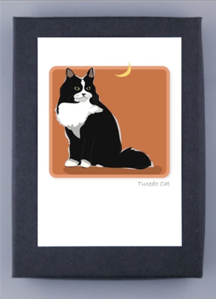 Paper Russells Cat Breed Notecards TUXEDO