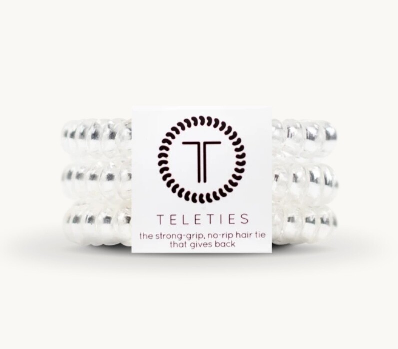 Teleties Small 3-pack CRYSTAL CLEAR