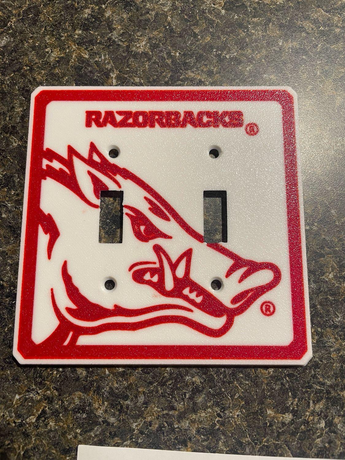 Razorback Dual Light Switch Cover