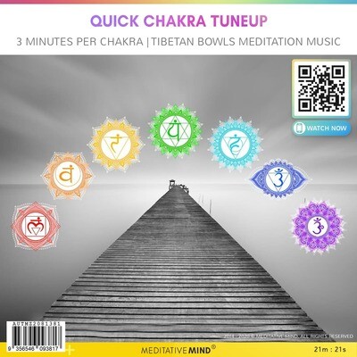 Quick Chakra Tuneup - 3 Minutes Per Chakra | Tibetan Bowls Meditation music