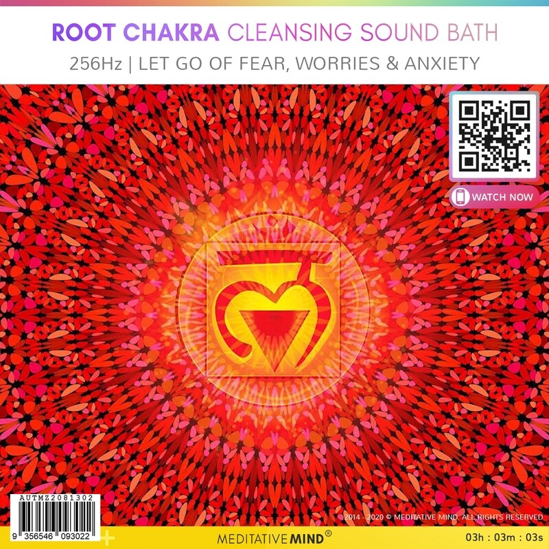 Root Chakra Cleansing Sound Bath - 256Hz | Let Go of Fear, Worries & Anxiety