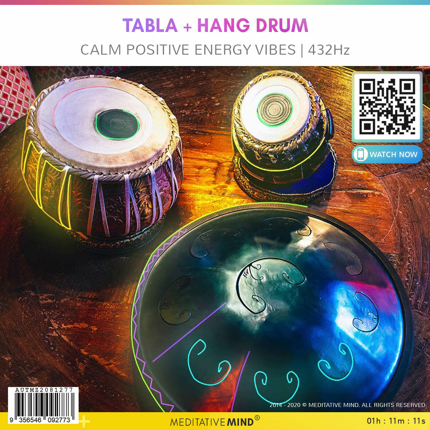 Tabla + HANG DRUM Calm Positive Energy Vibes 432Hz Meditative