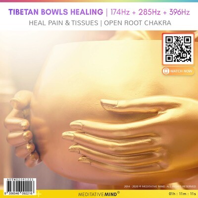 Tibetan Bowls Healing | 174Hz + 285Hz + 396Hz -  Heal Pain & Tissues | Open Root Chakra