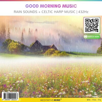 Good Morning Music - Rain Sounds + Celtic Harp Music l 432Hz