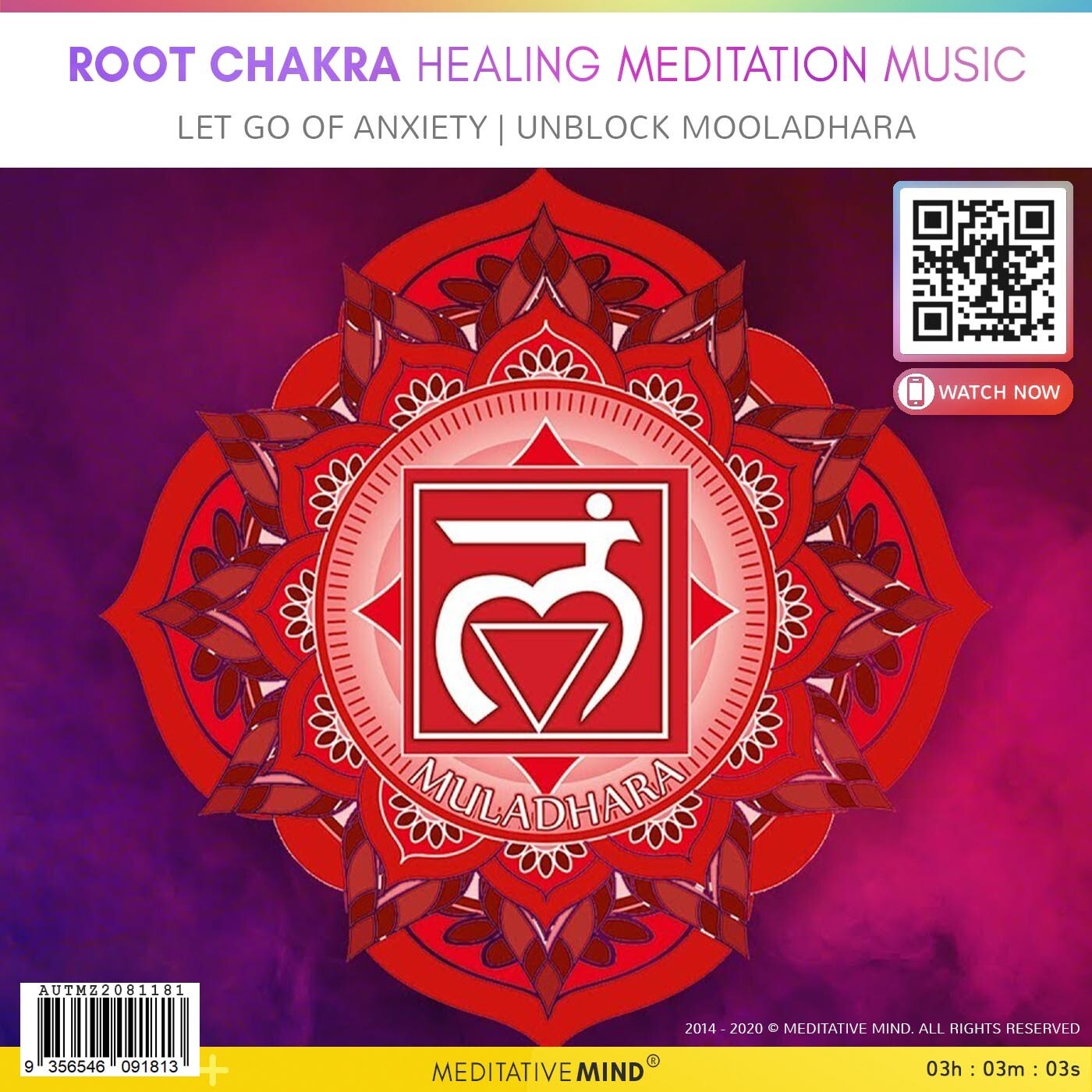 Root Chakra Healing Meditation Music - Let Go of Anxiety | Unblock Mooladhara