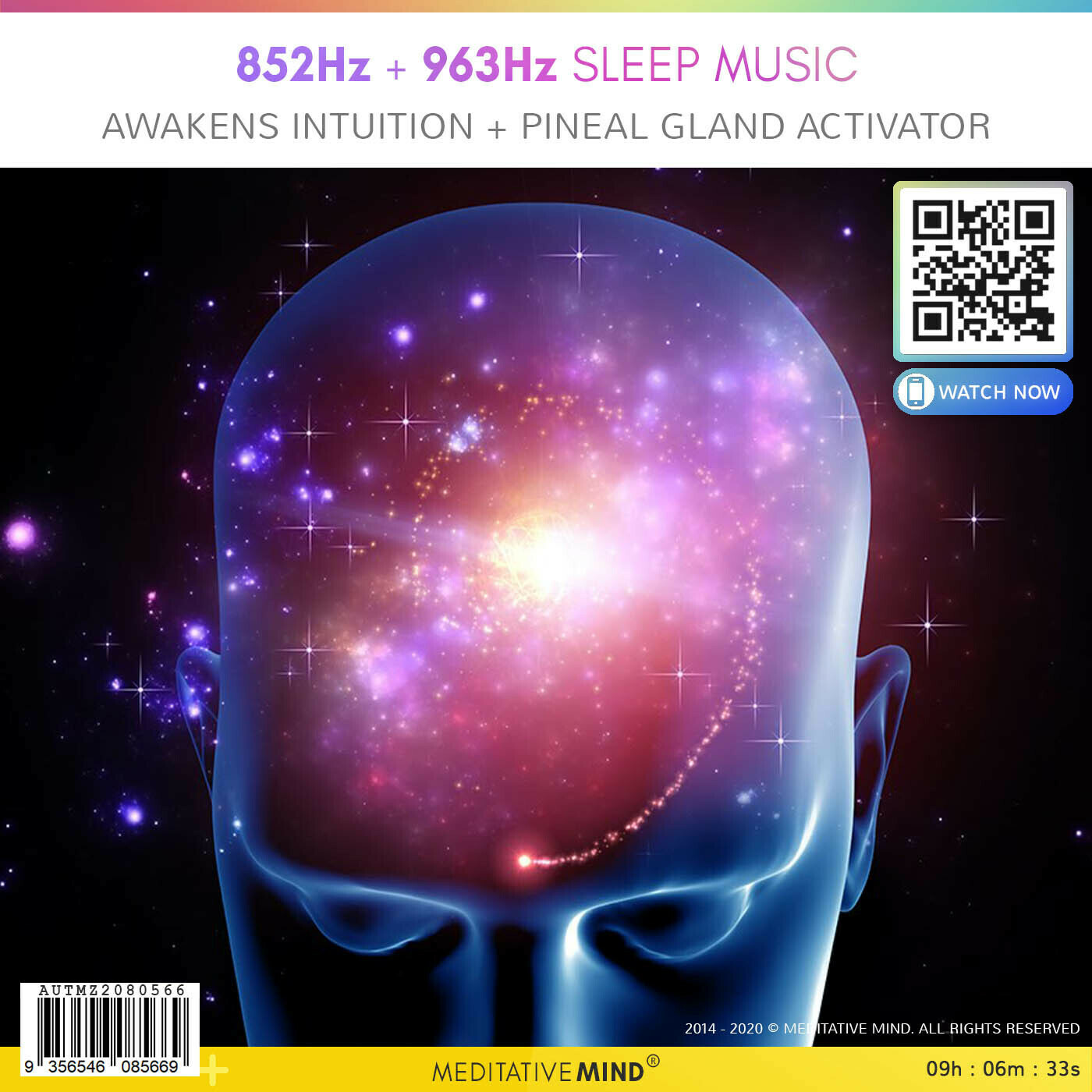 852Hz + 963Hz Sleep Music - Awakens Intuition + Pineal Gland Activator