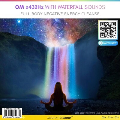 Om @432Hz with waterfall sounds - Full body negative energy cleanse