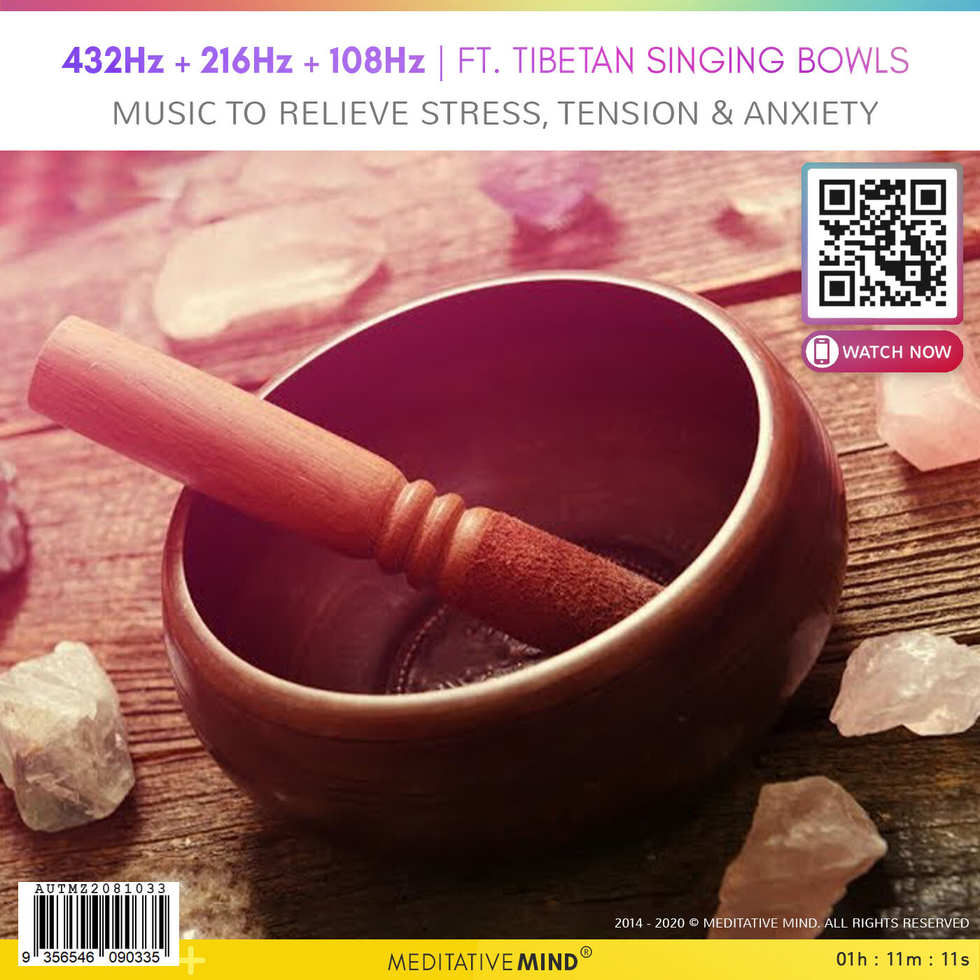 432Hz + 216Hz + 108Hz - Ft. Tibetan Singing Bowls - Music to Relieve Stress, Tension & Anxiety