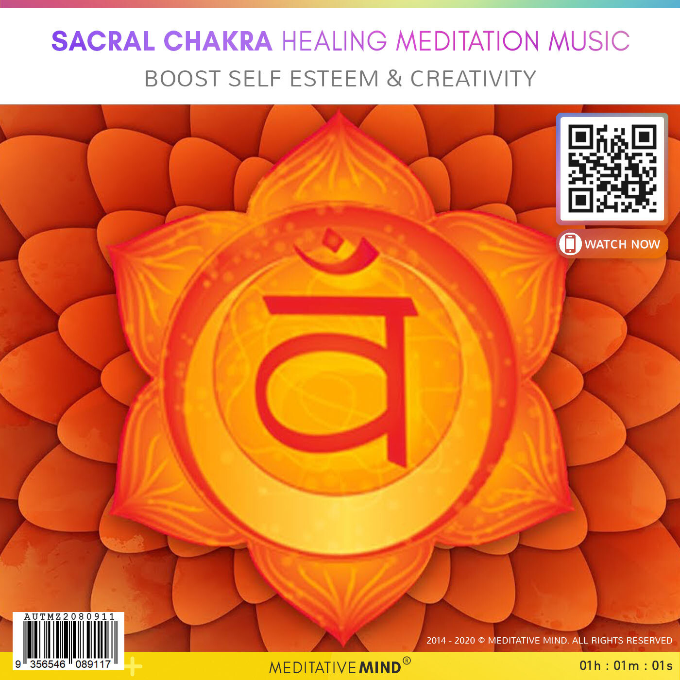 SACRAL CHAKRA Healing Meditation Music - Boost self Esteem & Creativity