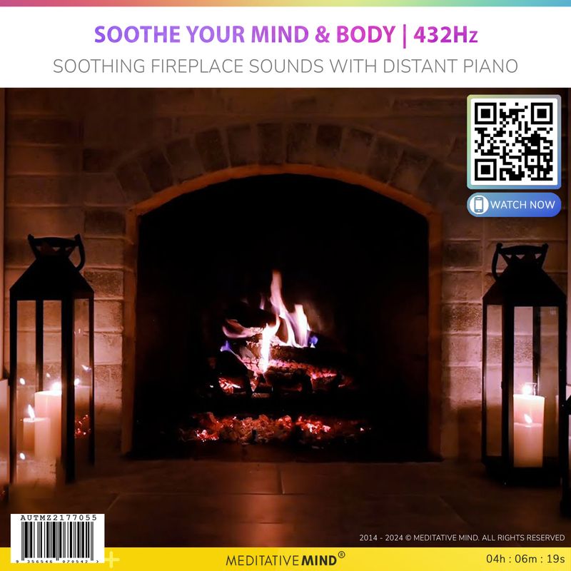 Soothe your Mind & Body | 432Hz - Soothing Fireplace Sounds with Distant Piano Soothe your Mind & Body | 432Hz - Soothing Fireplace Sounds with Distant Piano