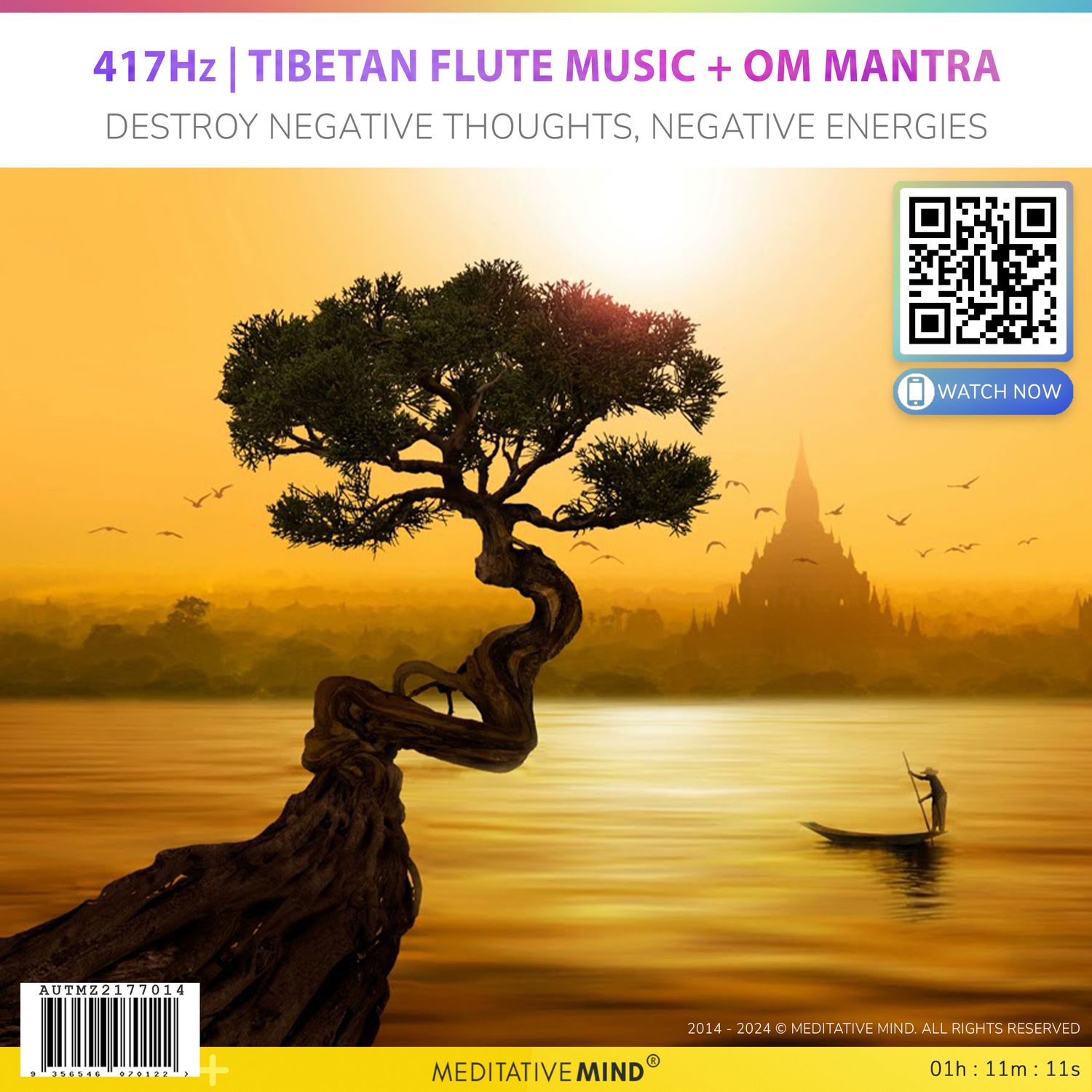 417Hz | Tibetan Flute Music + OM Mantra - Destroy Negative Thoughts, Negative Energies
