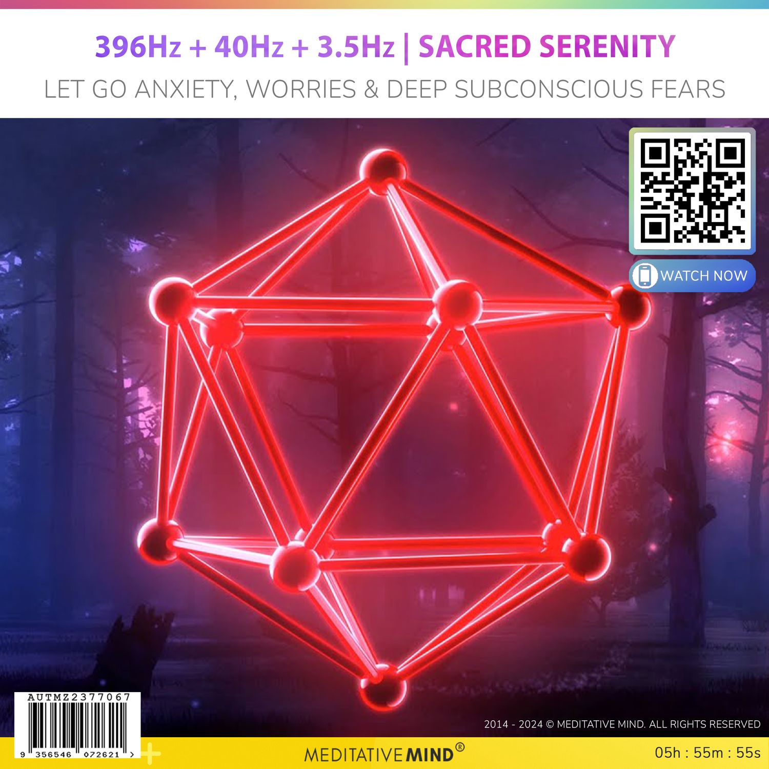 396Hz + 40Hz + 3.5Hz | Sacred Serenity - Let Go Anxiety, Worries & Deep Subconscious Fears