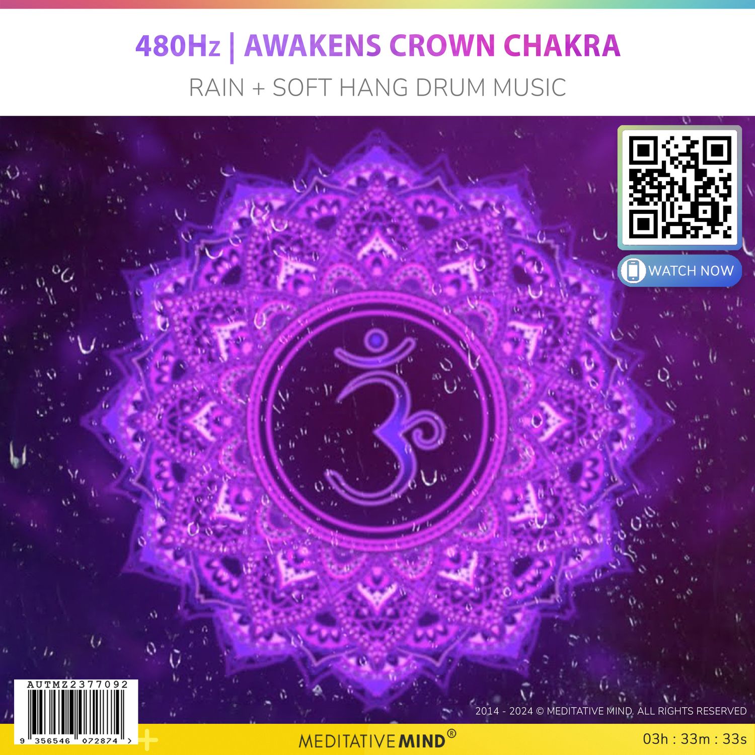 480Hz | Awakens Crown Chakra - Rain + Soft Hang Drum Music 480Hz | Awakens Crown Chakra - Rain + Soft Hang Drum Music