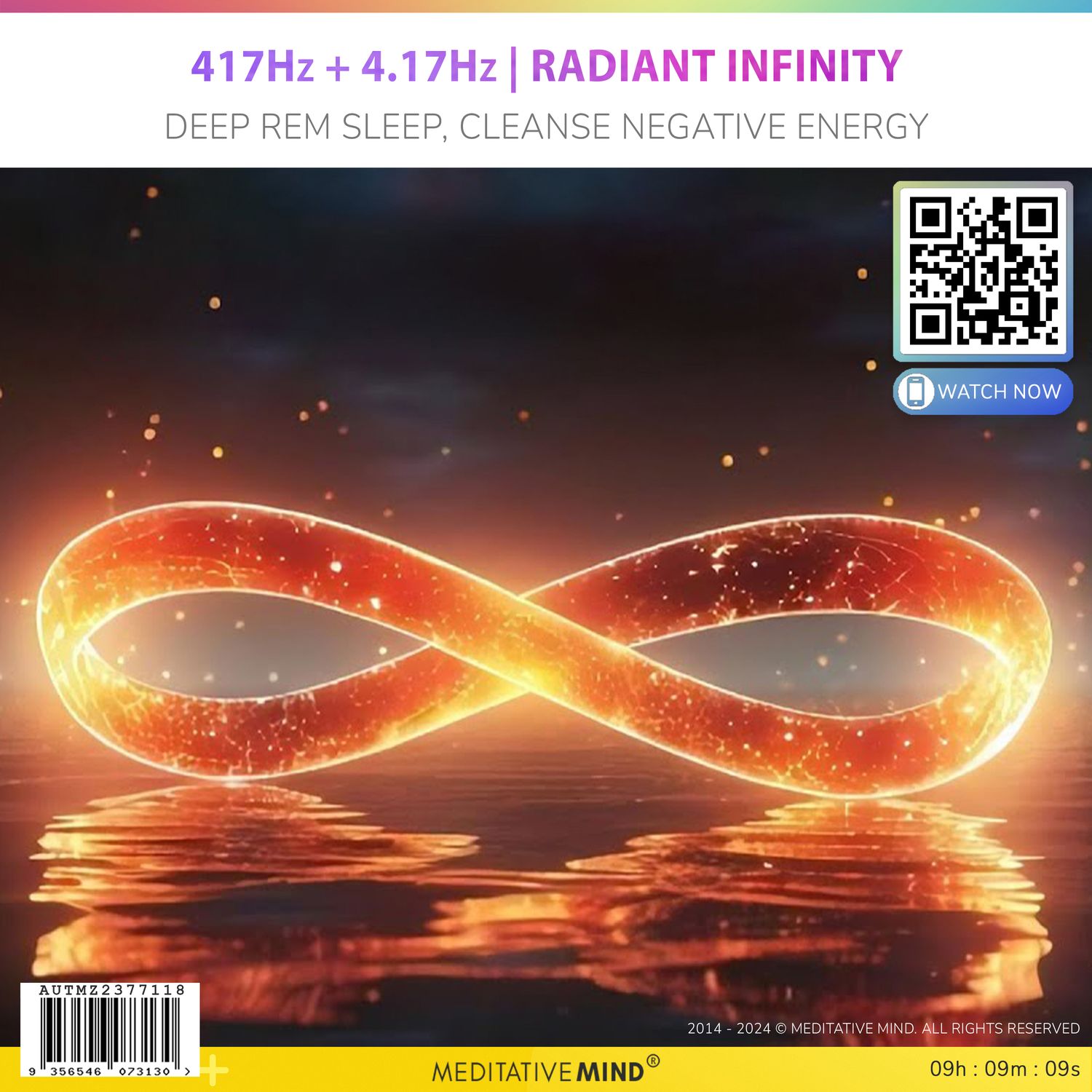 417Hz + 4.17Hz | Radiant Infinity - Deep REM Sleep, Cleanse Negative Energy