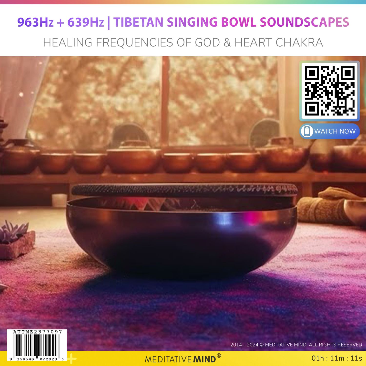 963Hz + 639Hz | Tibetan Singing Bowl Soundscapes - Healing Frequencies of God & Heart Chakra