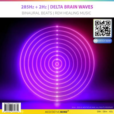 285Hz + 2Hz | Delta Brain Waves - Binaural Beats | REM Healing Music