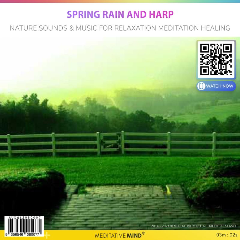 Spring Rain and Harp - Nature Sounds & Music for Relaxation Meditation Healing