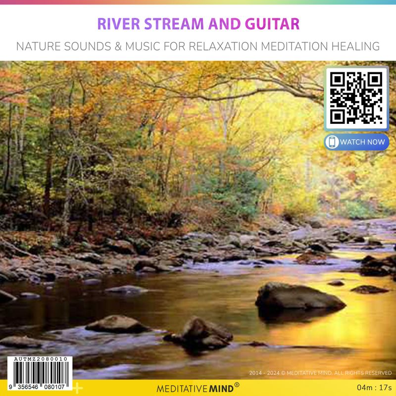 River Stream and Guitar - Nature Sounds & Music for Relaxation Meditation Healing