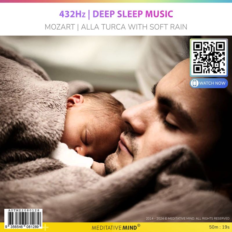 432Hz | Deep Sleep Music - Mozart - Alla Turca with Soft Rain