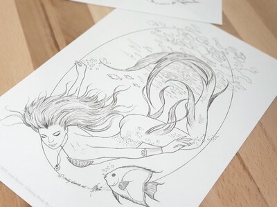 Mermaids & Centaurides coloring set 2 (free pdf)