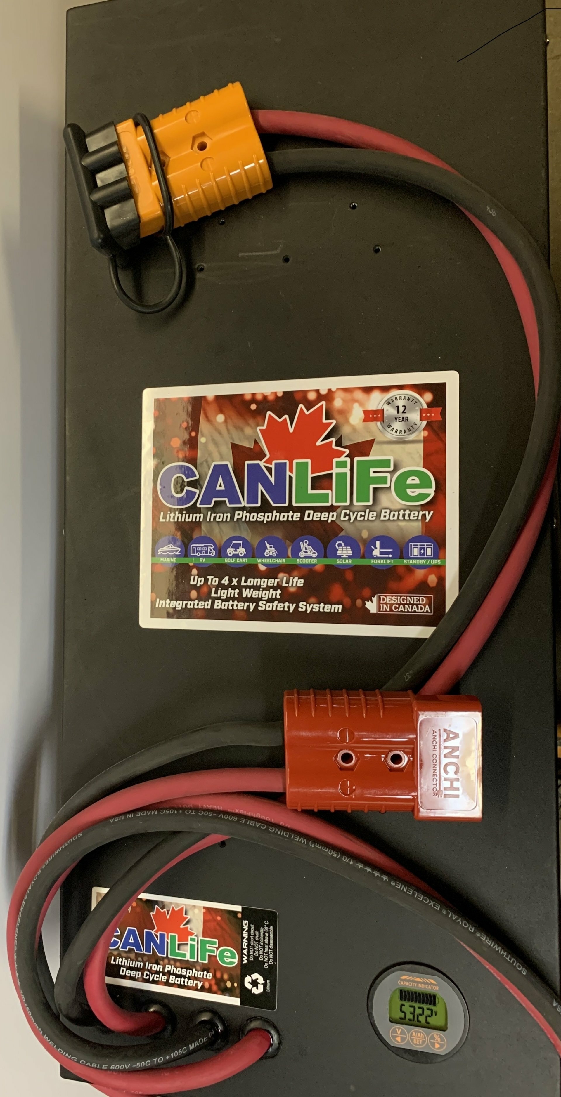 48 Volt 100 Amp Hour LiFeP04 High Rate Deepcycle Battery Free Shipping To Most Of Canada 